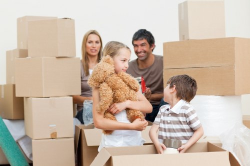 Organised moving day setup for flat removals in Westharrow